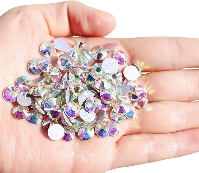 Onwon 144 Pieces SS40 / 8mm Clear Crystal Flat Back Brilliant Round Rhinestones - Image 2