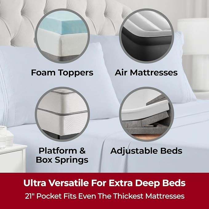 Mellanni Extra Deep King Sheets - Image 2