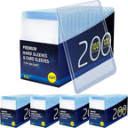 1000 Hard Plastic Card Sleeves, Premium Baseball Card Protectors, Sports Game by PJU