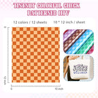 Tintnut Colorful Checkerboard Heat Transfer Vinyl, Checker pattern PU HTV - Image 2