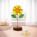Stained Glass Flowers, Stained Glass Sunflower by Unknown