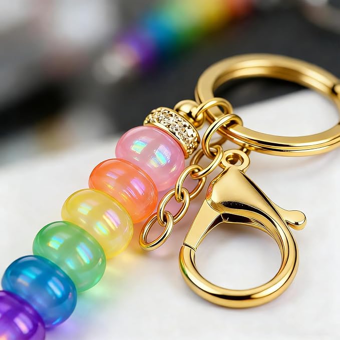 14 Pcs DIY Beadable Keychains Bars Bulk Blank Beaded Metal Keychain - Image 6