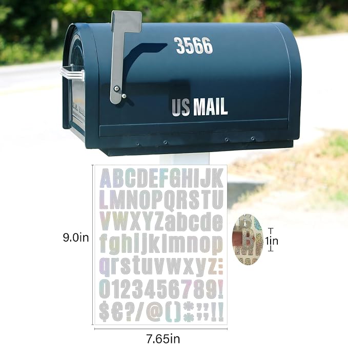 Letter Stickers, Mailbox Numbers, 1 Inch Waterproof Vinyl Alphabet | 1 Inch - Image 2
