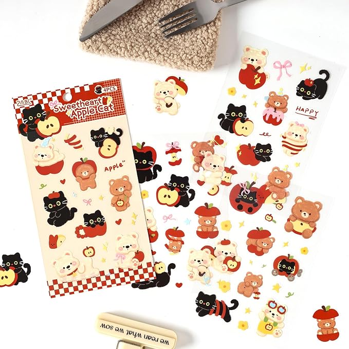 128Pcs Cute Pets for Scrapbooking, Self-Adhesive Transparent Cute Pets - Image 5