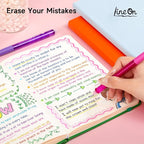 Lineon Erasable Gel Pens, 15 Colors Retractable 0.5mm Fine Point Erasable Pens - Image 3