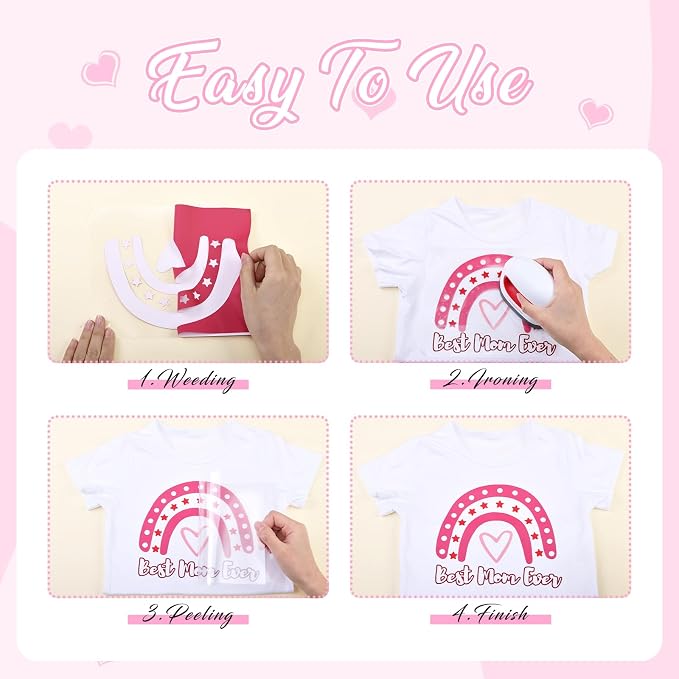 Tintnut Punch Pink Heat Transfer Vinyl, easy cut & weed, stretch washable - Image 4