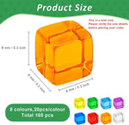 Mini Dice 8mm Acrylic Cubes, Tabletop Gaming Pieces & DIY Crafts - Image 2