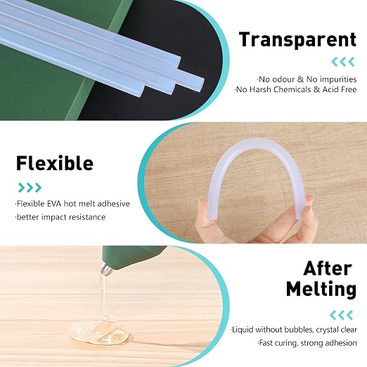 Phinus 20 Pack Hot Glue Sticks, EVA Clear Glue Gun Sticks, Hot Glue Gun Sticks - Image 3