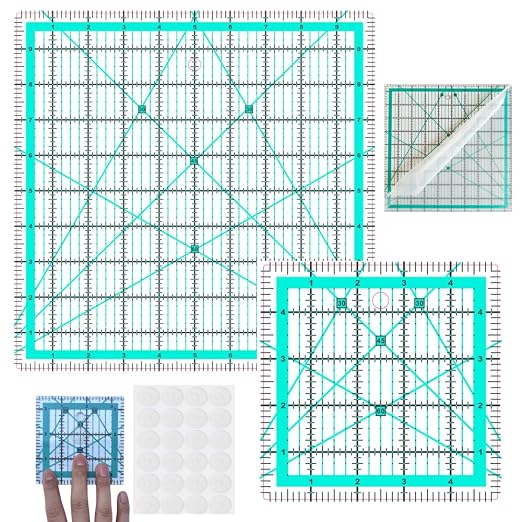2 Quilting Rulers, Square Quilting Rulers | Square Rulers, Quilting Squares by BUZHIFF