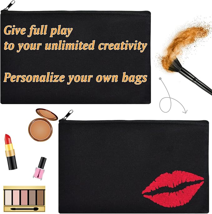 ZeeDix Canvas Zipper Pouch Bulk – 8.3 x 5 Inches Cotton Canvas Pouches - Image 5