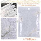 qiipii 7200PCS 3mm Small Pure White Round Half Round Pearls - Image 2