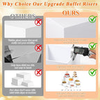 7Pcs White Acrylic Buffet Risers - Image 3