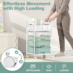 4 Drawer Rolling Storage Cart - Image 5