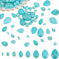 arricraft 80 Pcs Cracked Stone Cabochon, 8 Size Teardrop Shape Gemstones Beads by ARRICRAFT