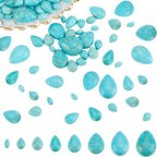 arricraft 80 Pcs Cracked Stone Cabochon, 8 Size Teardrop Shape Gemstones Beads by ARRICRAFT