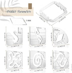 6 Pcs Free Motion Quilting Template Series - Image 4