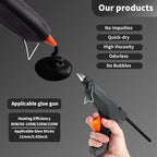 MATUFF Black Hot Glue Sticks Full Size 0.43” Dia x 8” Long, All-Purpose Glue - Image 4