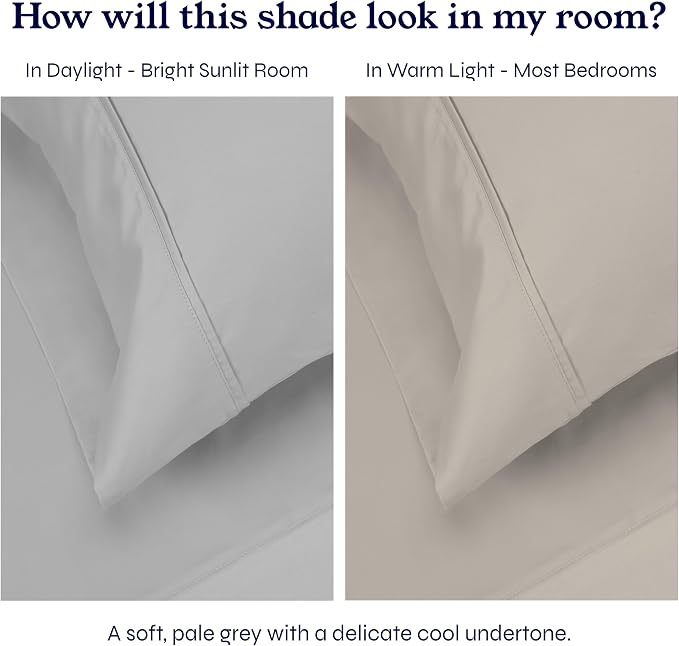 California Design Den 2-Pack King Sheet Set 400 Thread Count 100% Cotton Sateen - Image 5