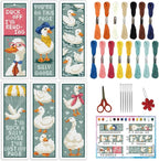 INFUNLY 6PCS Duck Cross Stitch Bookmark Kit by INFUNLY