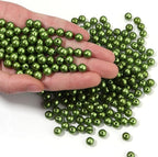 500pcs Green 8mm Pearl Beads by chuyau