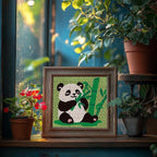 Doodlream Panda Eating Bamboo DIY Punch Needle Embroidery Kit - Image 6