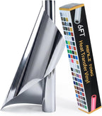RENLITONG Soft Metal Heat Transfer Vinyl, Premium PU Material HTV Roll by RENLITONG