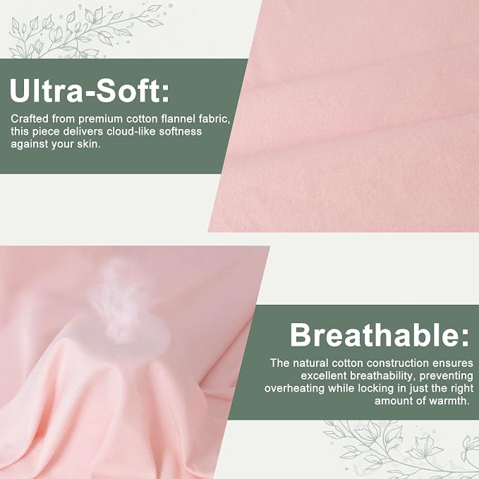 59”W Cotton Flannel Fabric, Super Soft 150GSM, Medium Weight Solid Arts & - Image 3