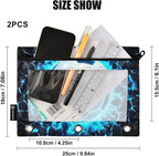 3D Soccer Football Blue Pencil Pouch - Image 3