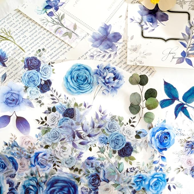 100 Pcs Daisy Camellia Stickers, 50 Patterns - Image 6