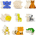 45 Pcs 9 Styles Unfinished Animal Wood Cutouts Cute Horse Lion Bear Wooden by URURLIFEHALL