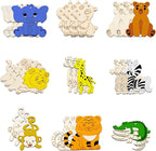 45 Pcs 9 Styles Unfinished Animal Wood Cutouts Cute Horse Lion Bear Wooden by URURLIFEHALL
