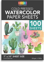 Bright Creations 100 Sheets Cold Press Watercolor Paper by BrightCreations