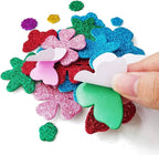 Glitter Foam Flower and Butterfly Shapes Stickers, Self-Adhesive Stickers Kid's - Image 2
