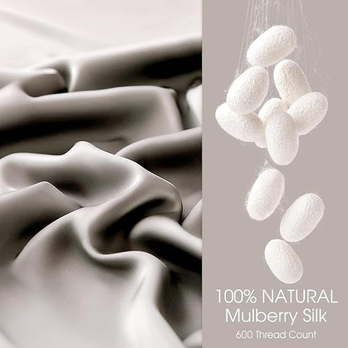 100% Silk Pillow Cases 2 Pack Queen Size Mulberry Silk Pillowcase - Image 2