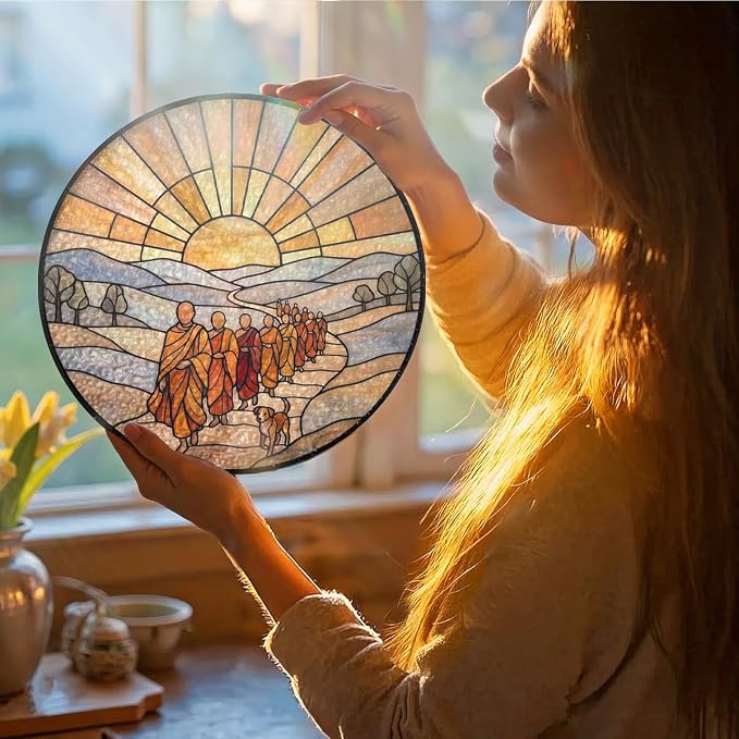 Stained Glass Window Hanging, Walk - Image 2