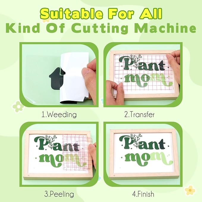 Tintnut Green Permanent Vinyl Permanent Adhesive Vinyl 8 Sheets 12''x10'' | - Image 3