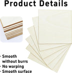 pson 30Pcs Unfinished Basswood Sheets, Smooth Wood Squares - Image 3