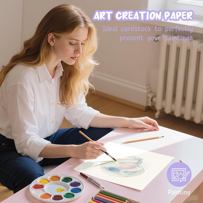 40 Sheets Cream Cardstock Paper 8.5 x 11, Ivory Cardstock Printer Paper 8.5x11 - Image 9