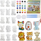 Yamgqus 24 Pcs Paint Your Own Plaster Jungle Animals Painting Kit, DIY Ceramic by Yamgqus