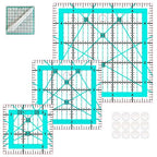 Quilting Rulers, 3 Quilting Square Ruler Quilting Templates, Quilting Rulers by ZICALSO