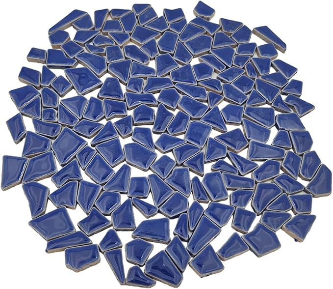 200g Ceramic Mosaic Tiles for Crafts, Irregular Stained Ceramic 0.2"x0.8" by Esweny