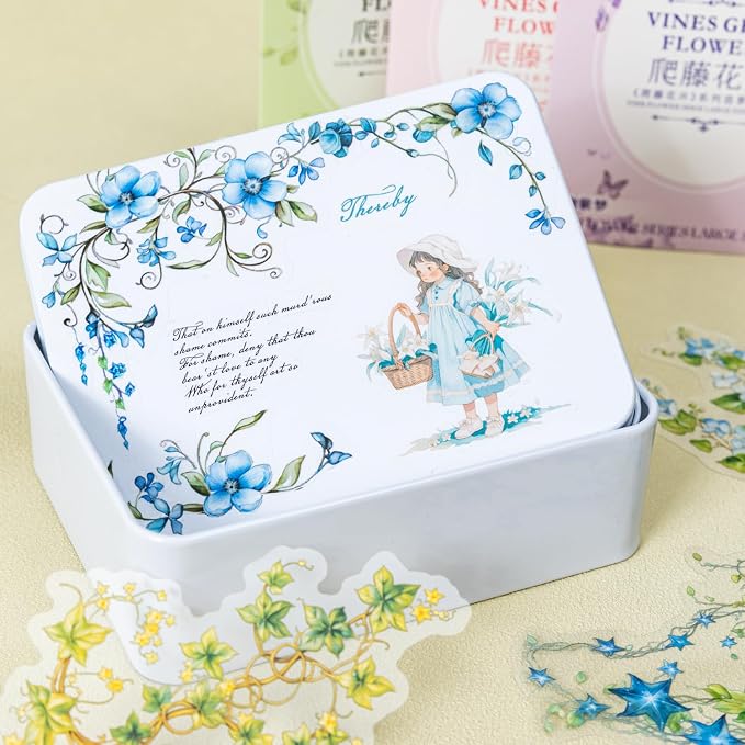 120 Pcs Floral Vine PET Stickers - Image 8