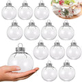 12 Pcs DIY Clear Plastic Fillable Balls Ornament, 2.36Inch Christmas Balls | by Neioaas
