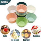 Reusable Silicone Cupcake Baking Cups 24 Pack, 2.75 inch Silicone Baking Cups - Image 3