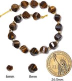34pcs Natural Tiger's Eyes Stone Beads - Image 2
