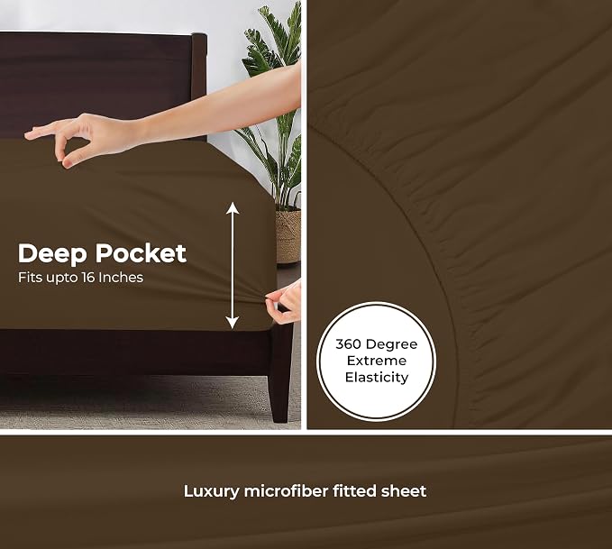 Royale Linens Fitted Sheet Full - Image 3