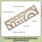 HARFINGTON Multifunctional Geometric Rulers 15cm Metric and SAE Aluminum - Image 4
