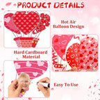 AUGSUN 60pcs Valentine's Day Bulletin Board Decorations Hot Air Balloon Cutouts - Image 4