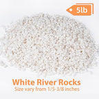 Pulovin 5 lbs White Aquarium Gravel, 1/5 Inch White Rocks - Image 2
