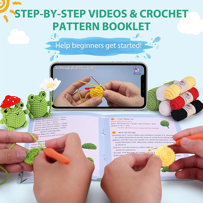 Crochetta Crochet Kit for Beginners, Beginner Crochet Animal Kits for Adults - Image 3